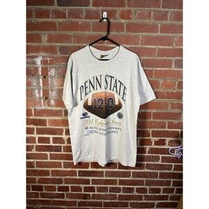 Vintage 90s Penn State 1994 Rose Bowl Champs Shirt Nutmeg USA Made Adult Large